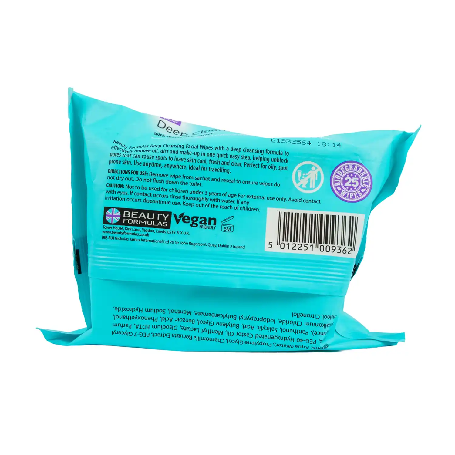 Deep Cleansing Biodegradable Facial Wipes 25's - Image 2